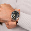 Seiko 5 Sport Automatic SKX Series Black Dial Silver Steel Strap Watch for Men - SRPK99K1